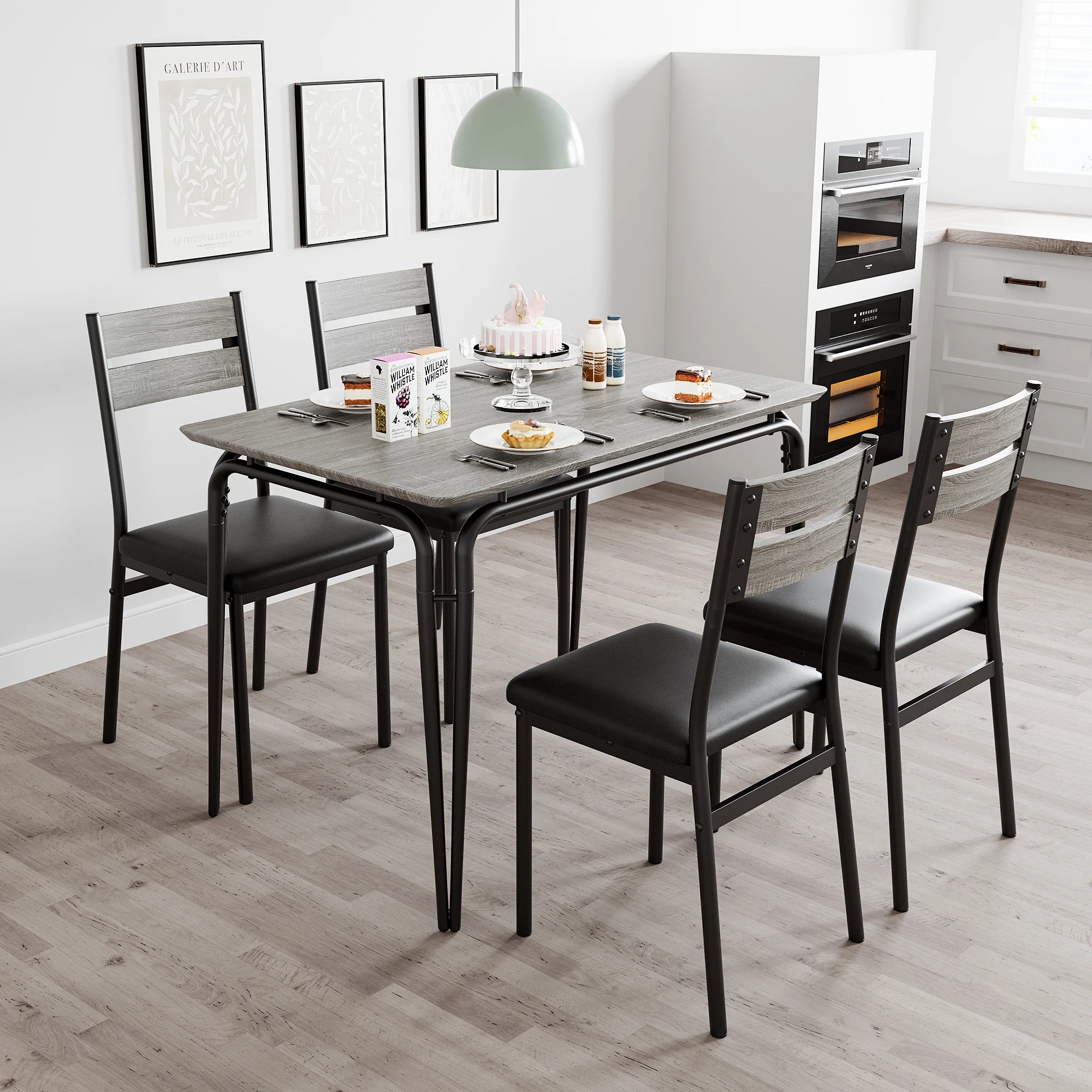 EliteZ 5-Piece Dining Table Set — Compact Space-Saving Kitchen Furniture