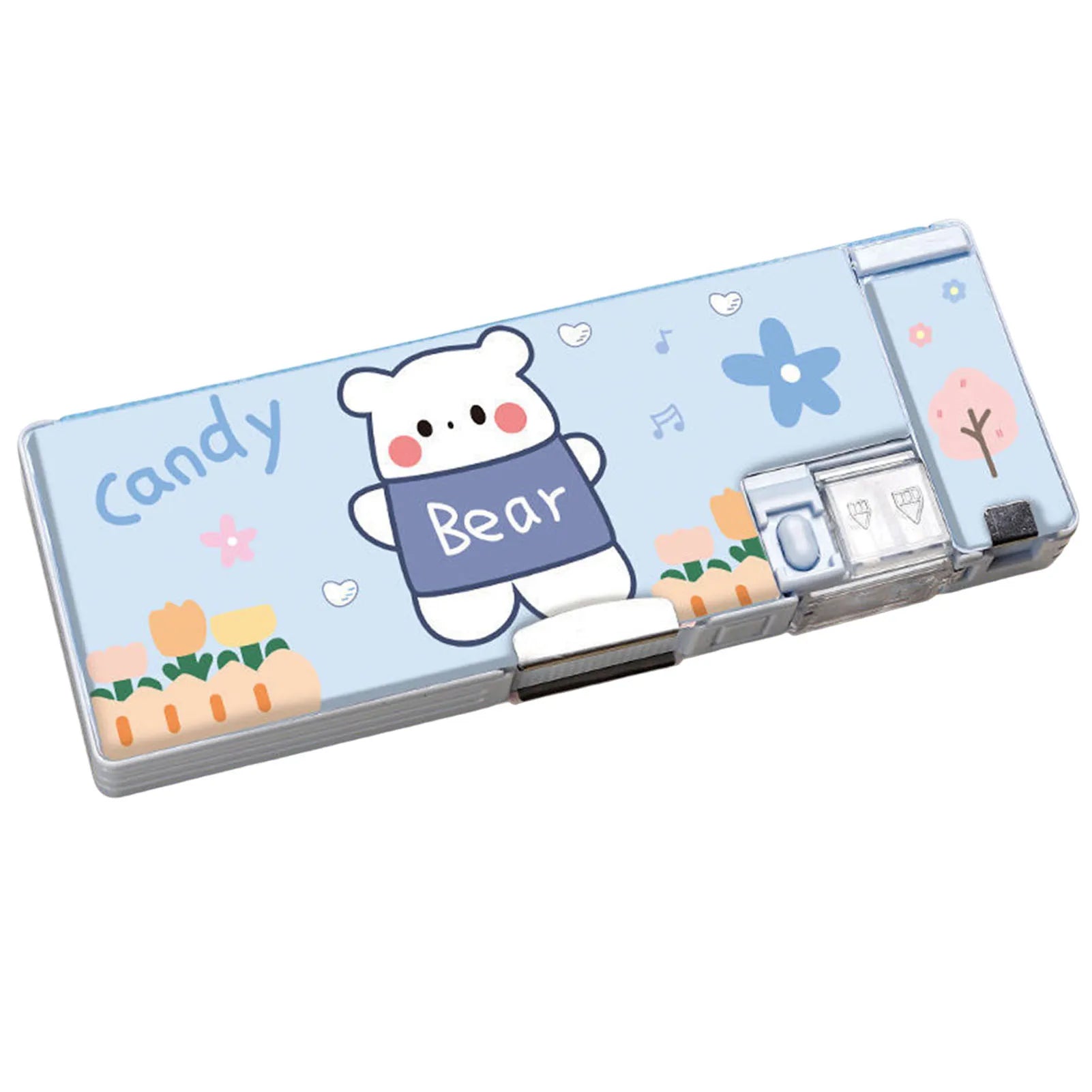 Pencil Case — Magnetic Closure, Dual Sharpener