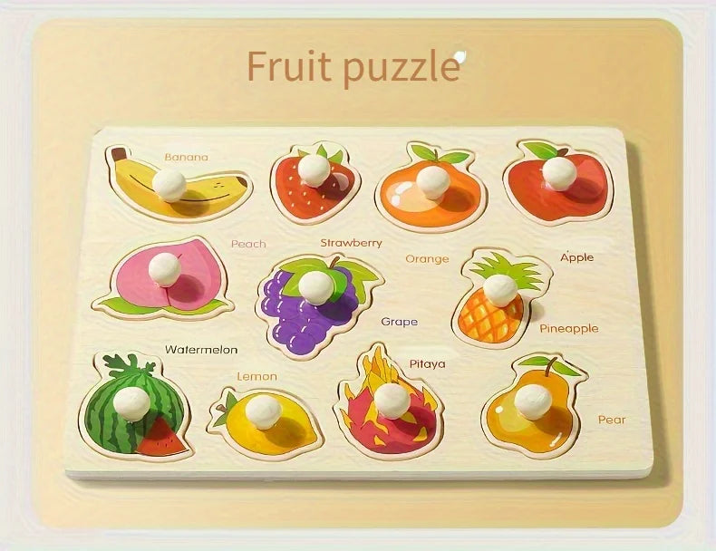 Wooden Geometry Shape Matching Board — Early Education Montessori Puzzle