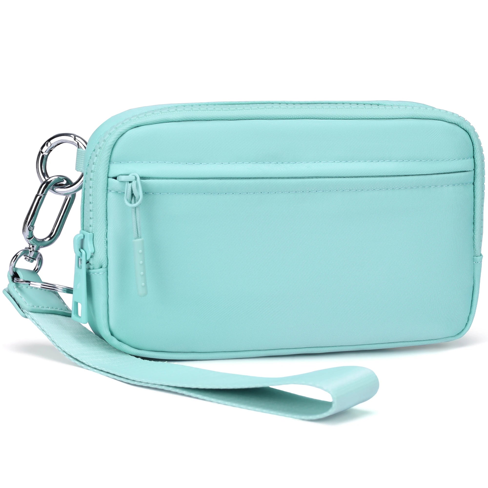 Women's Checkered Zip Around Wallet — Large Capacity Clutch with ID Window