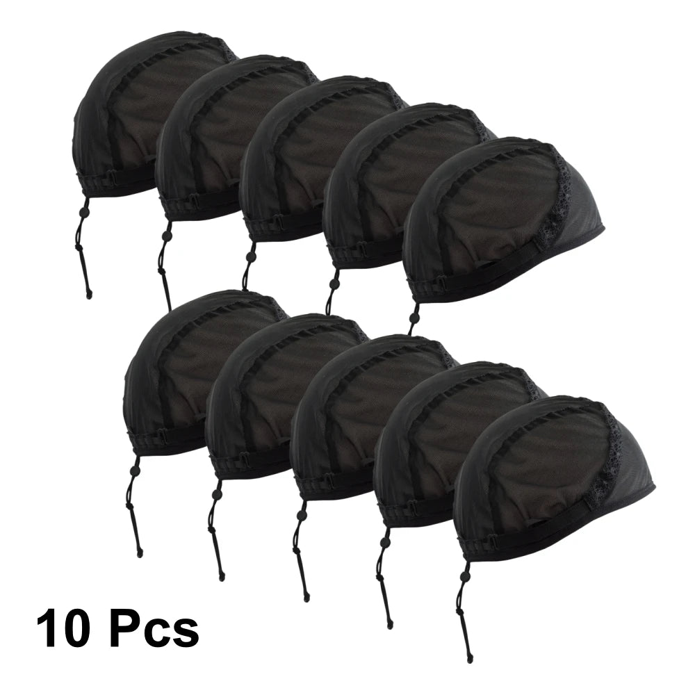 Adjustable Wig Cap — Breathable Elastic Net Base with Drawstring