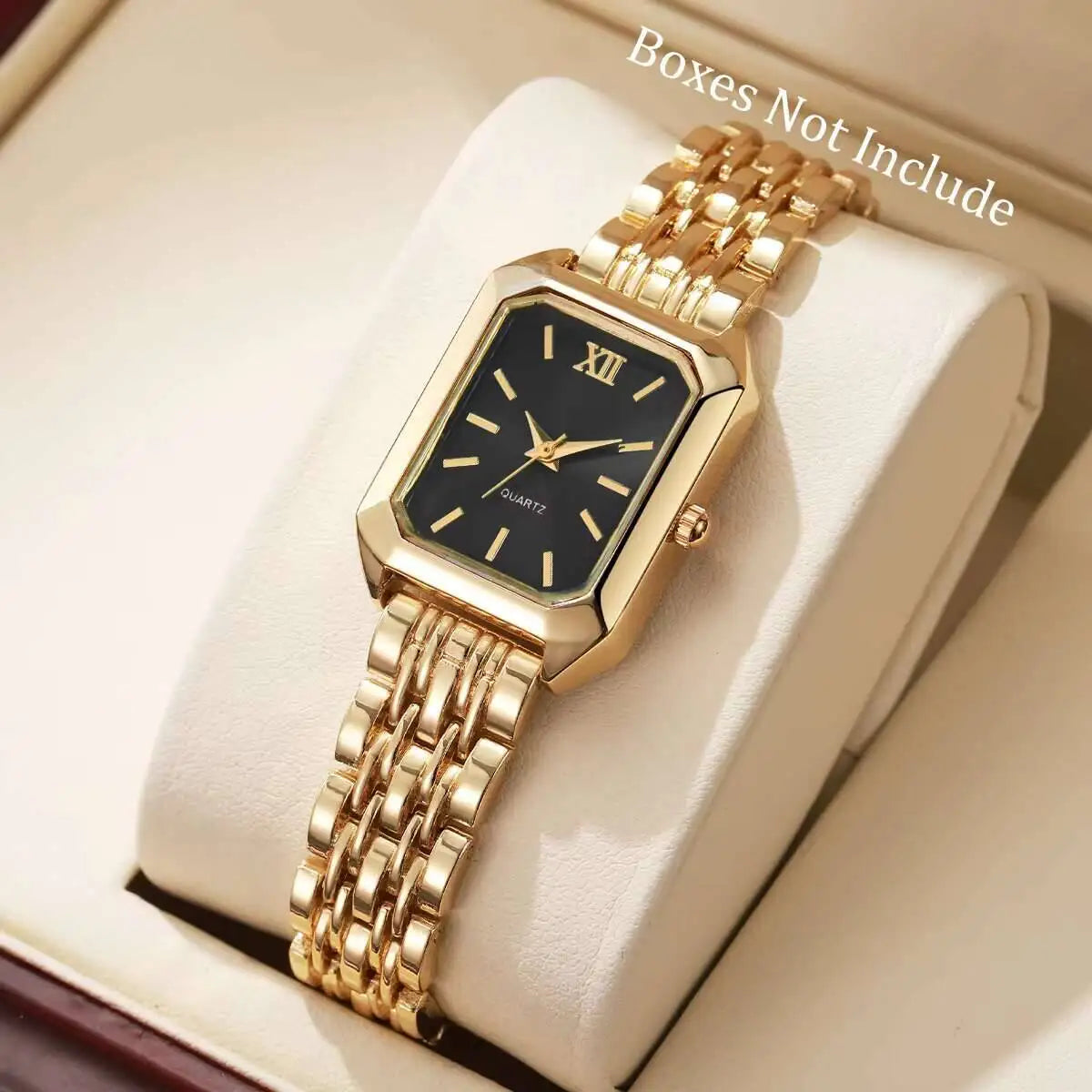 Elegant Rectangle Women's Quartz Watch — Stylish Analog Wristwatch for Girls
