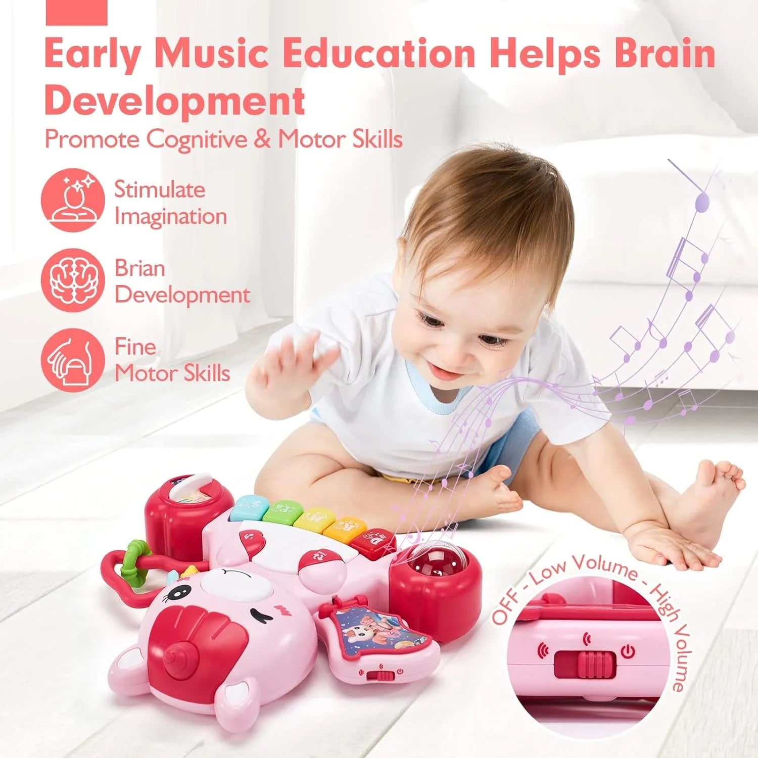 Unicorn Musical Learning Toy — Interactive Light-Up Piano for Toddlers