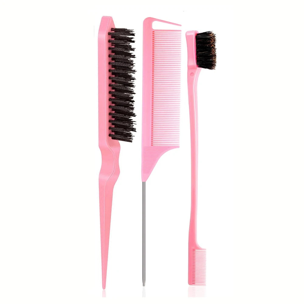 Detangling Hair Brush Set — Wet and Dry Styling Combs for Curly Hair