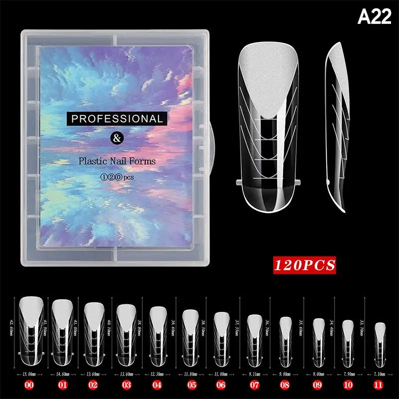 Poly Nail Gel Dual Forms — 120 Piece Quick Extension Mold Set