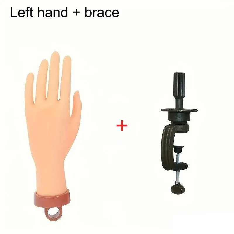 ELBBKG Nail Practice Hand — Realistic Mannequin with Desktop Bracket