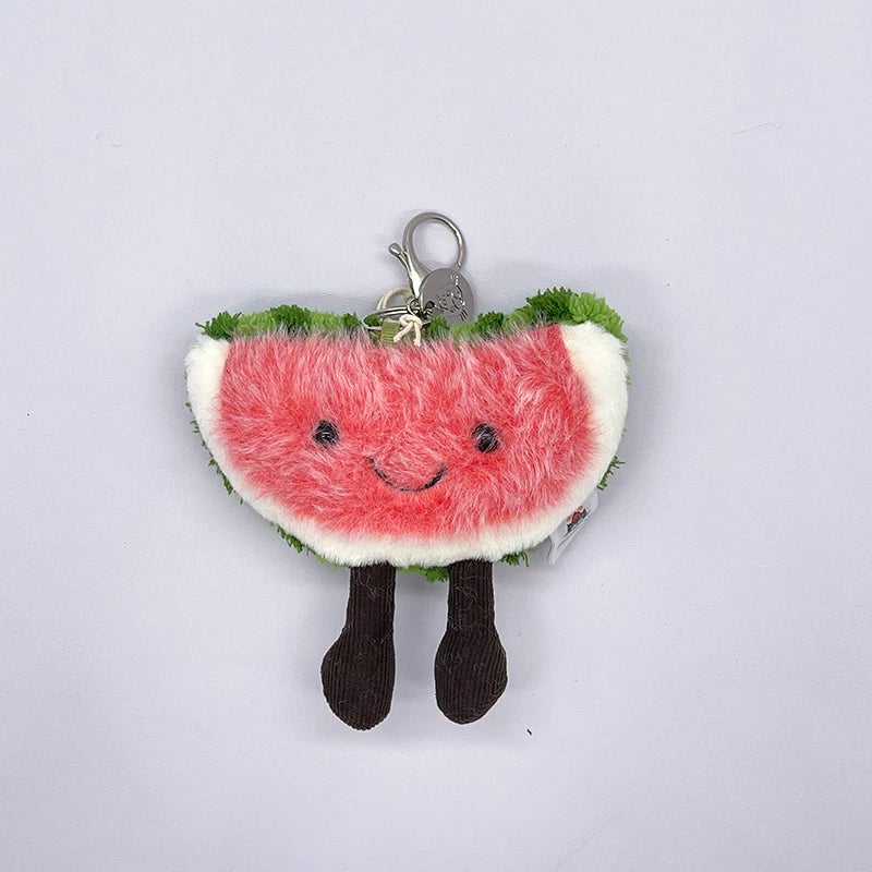WANGYIXIN Plush Keychain Charm — Cute Marshmallow & Animal Backpack Accessory