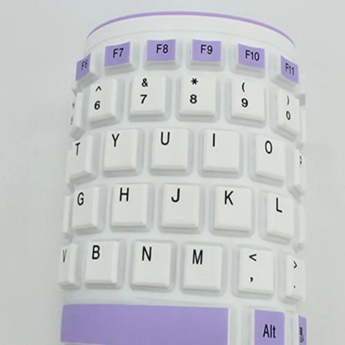 Flexible Silicone Wired Keyboard — Waterproof and Foldable Design