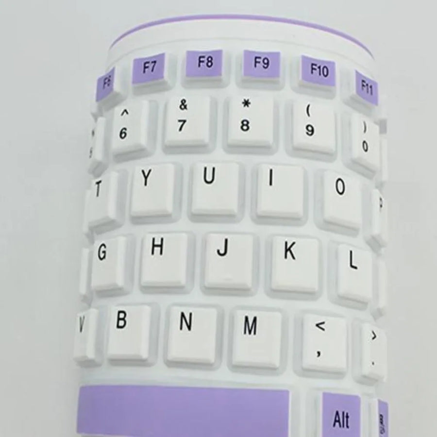Flexible Silicone Wired Keyboard — Waterproof and Foldable Design