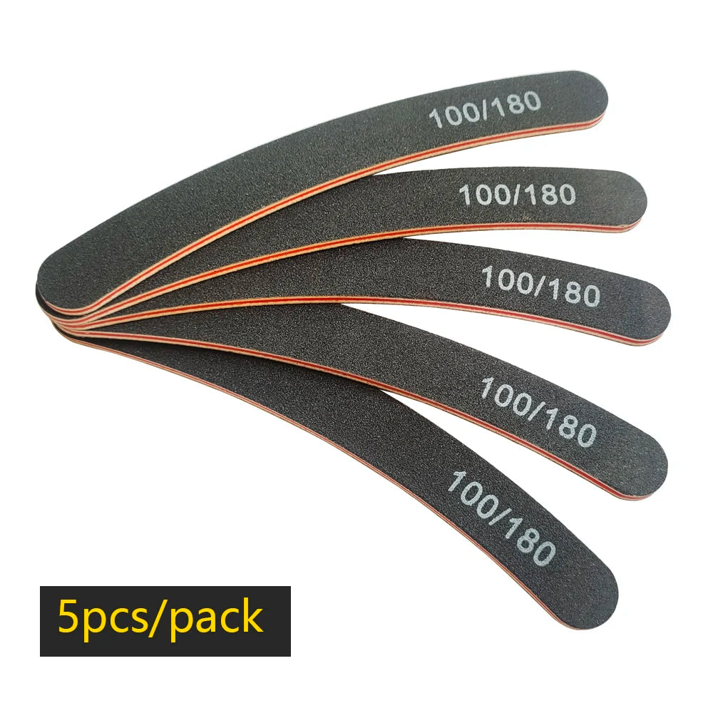Lurayee Half Moon Nail File Buffers — Professional Sanding & Shaping Tool
