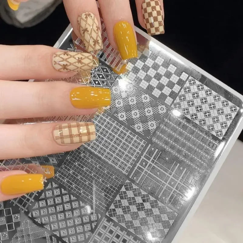 Stainless Steel Nail Stamping Plates — Precision Pattern Transfer Tool