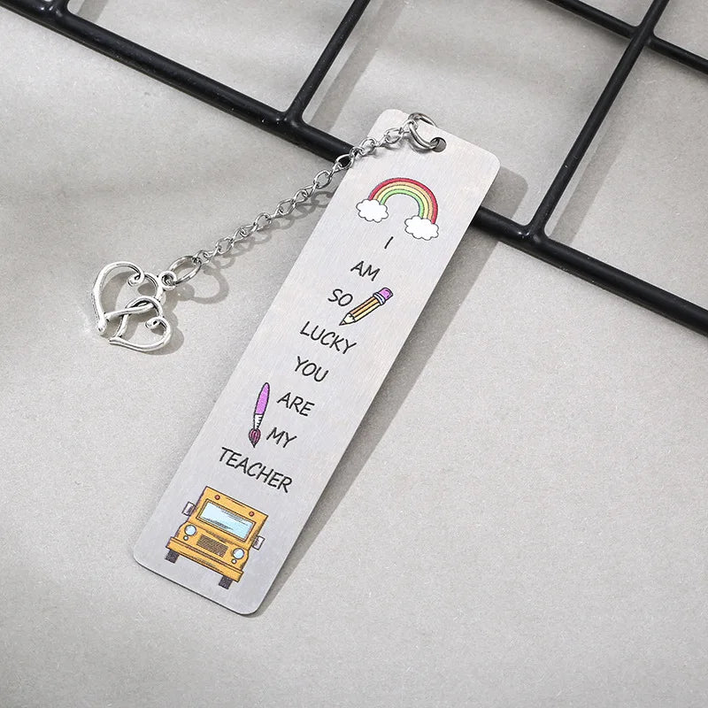 lqcrwoc Cartoon Metal Bookmarks — Decorative Retro Page Markers for Students