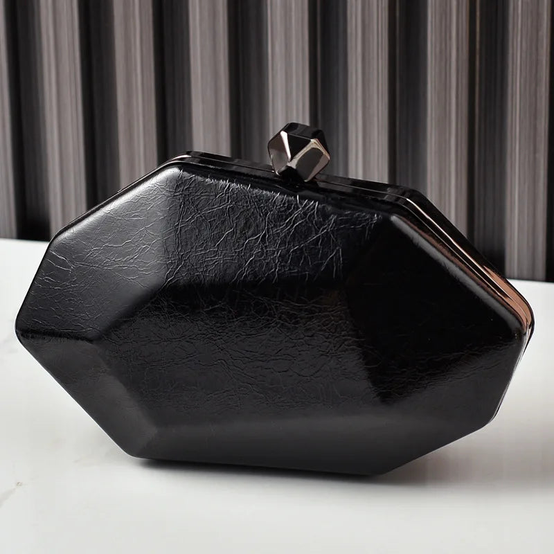 Cherielu Holographic Evening Clutch — Irregular Polygon Party Handbag