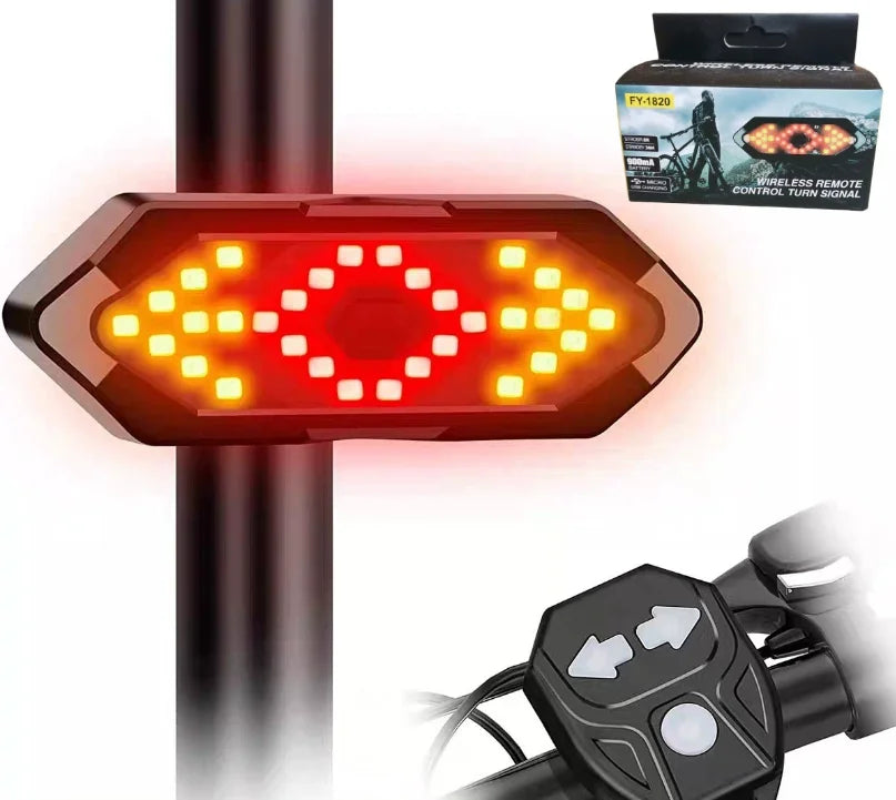 FZCSPEED USB Rechargeable Bike Light Set — Waterproof Tail Light with Turn Signals