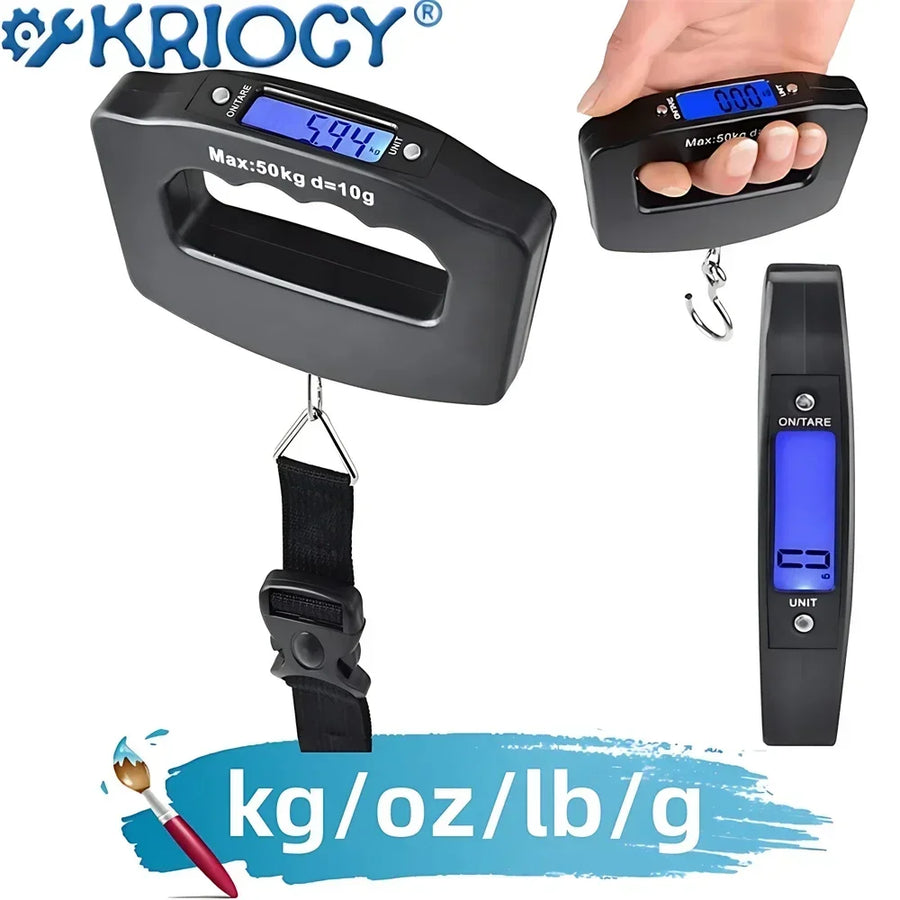 Digital Luggage Scale — Portable Handheld Suitcase Weight Checker
