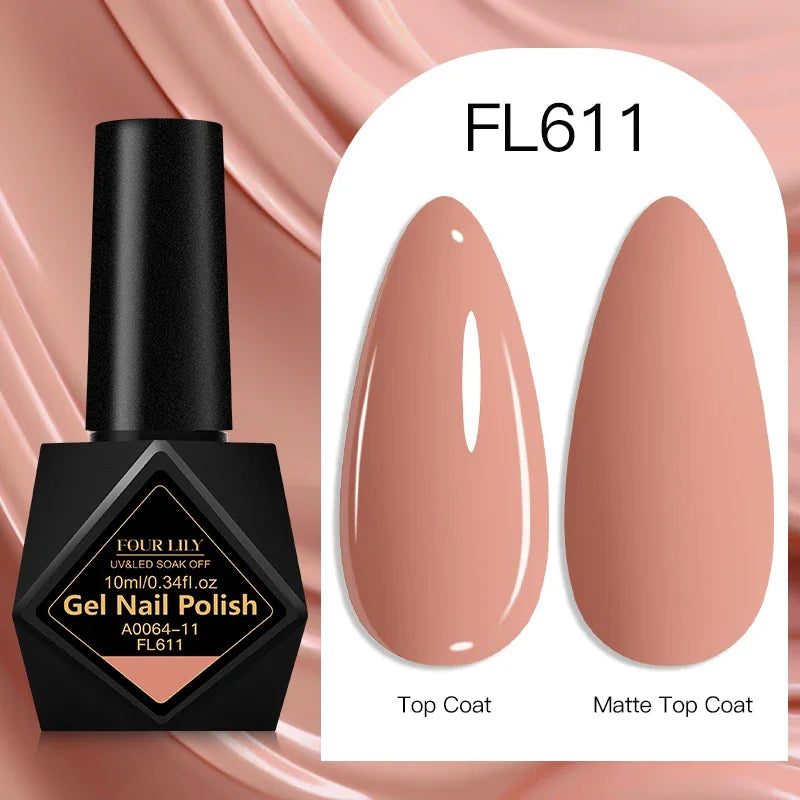 Four Lily Gel Nail Polish — Long Lasting Semi-Permanent Manicure Set