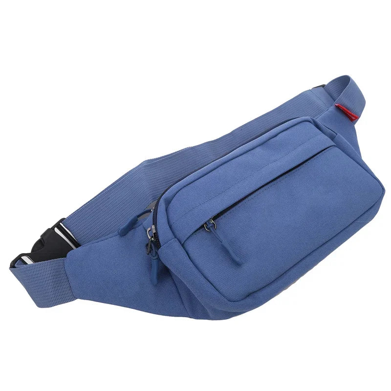 Unisex Canvas Waist Bag — Casual Crossbody Shoulder Pack for Sports