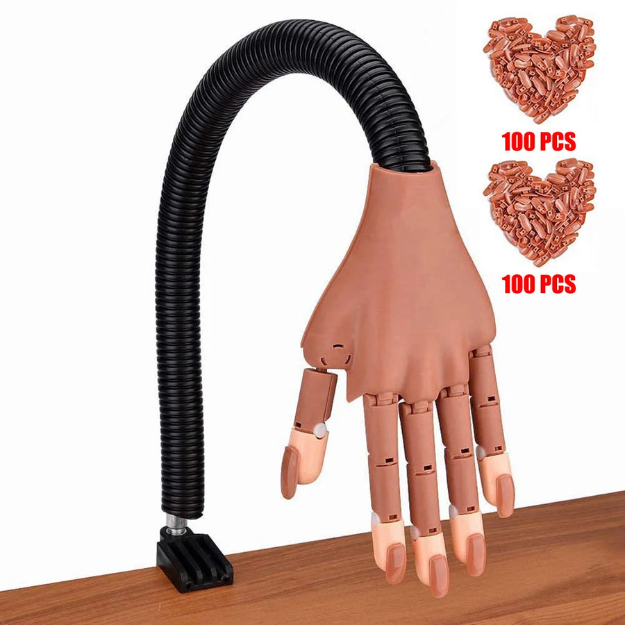 DianaBeauty Nail Art Practice Hand — Adjustable Manicure Training Kit