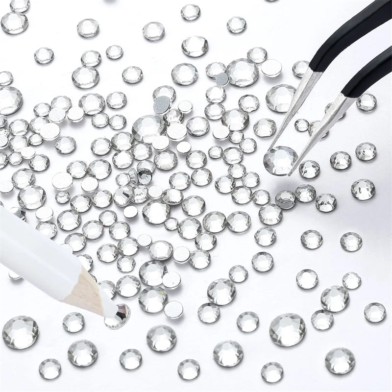 Nibiru DU Clear Flatback Rhinestone Set — 3792pc Crystal Nail Art Kit