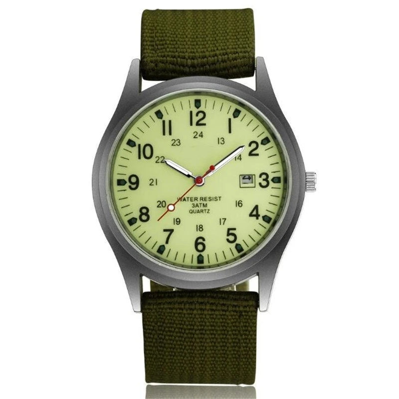 Men's Quartz Fashion Watch — Luminous Hands & Large Dial Design