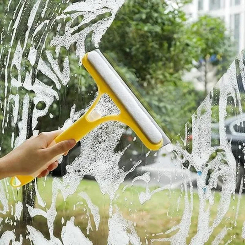 Multi-Function Glass Squeegee — Built-in Spray Bottle for Easy Cleaning