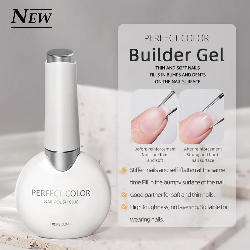 Perfect color Gel Base and Top Coat Set — High Gloss Long Lasting Finish
