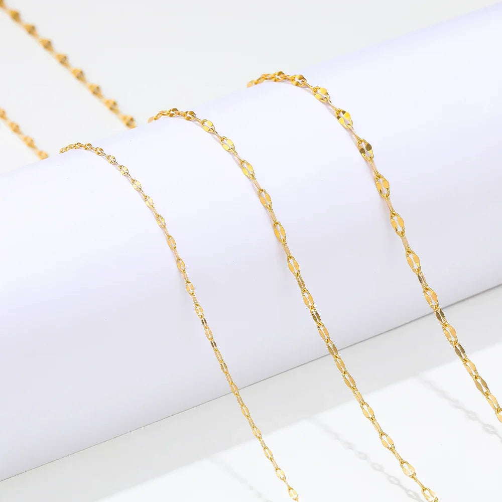 Luksteel Stainless Steel Cable Chain — 2 Meter Gold & Steel Jewelry Findings