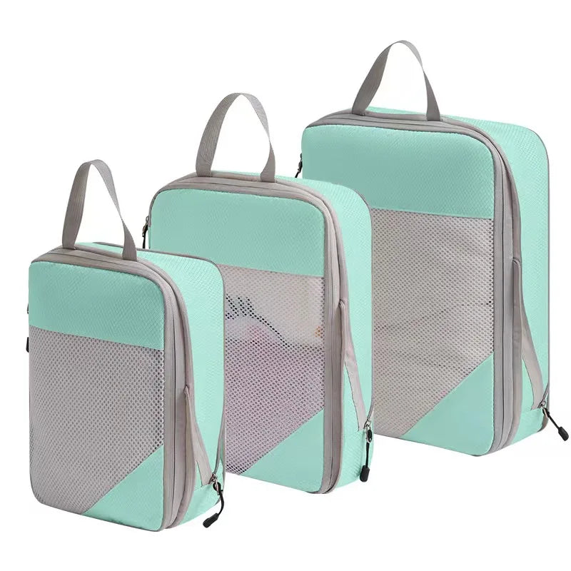 Compression Packing Cubes — Expandable Suitcase Organizers for Travel