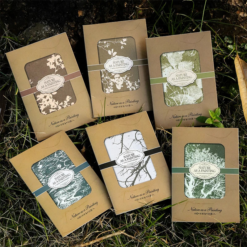 Vintage Scrapbook Paper Kit — 20 Sheets of Retro Collage Materials
