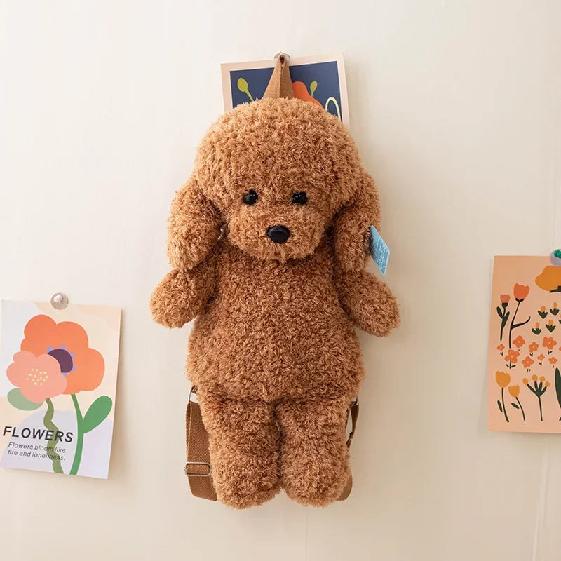 BABIQU Plush Dog Backpack — Soft Stuffed Animal Schoolbag for Kids