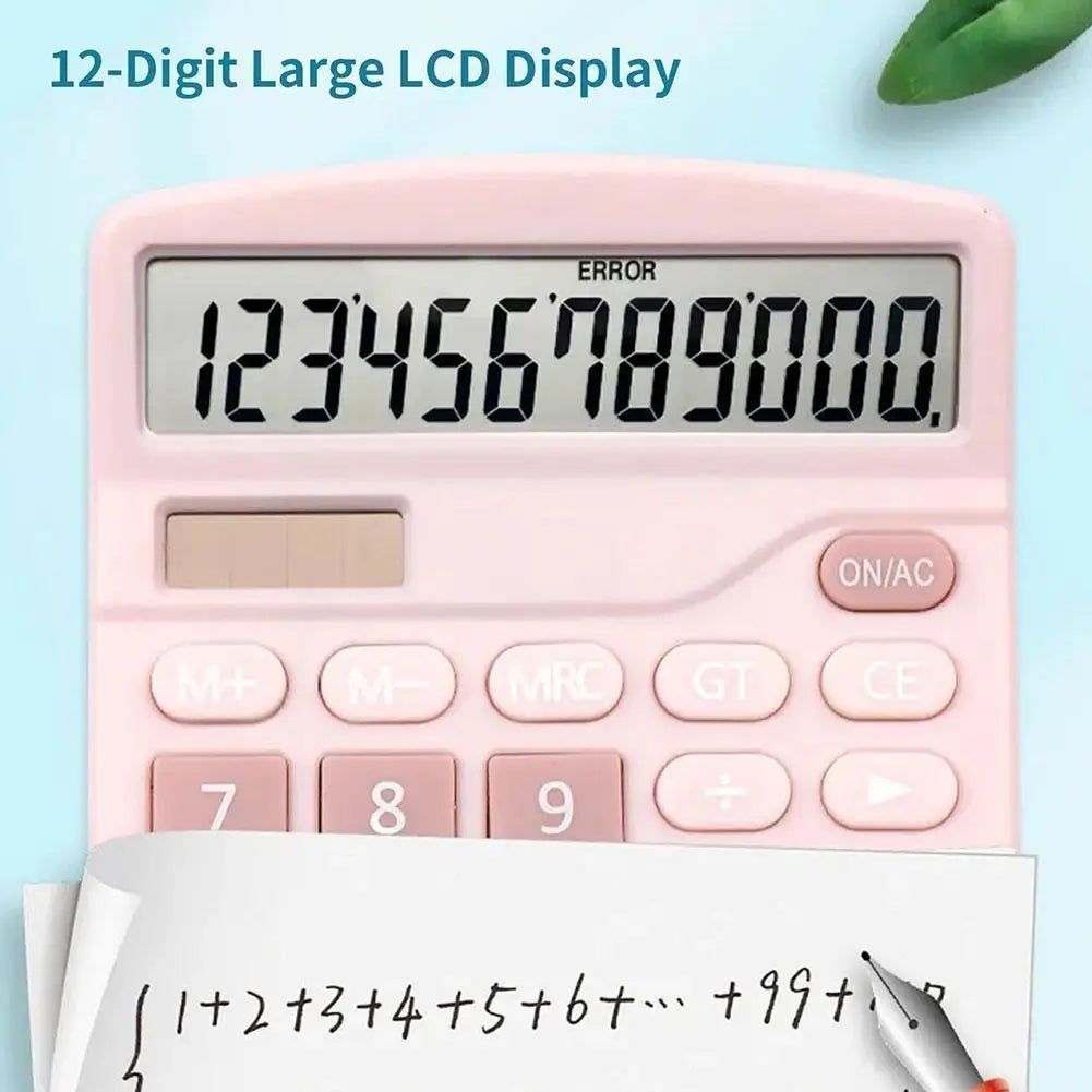 12-Digit Dual Power Calculator — Solar and Battery Office Tool
