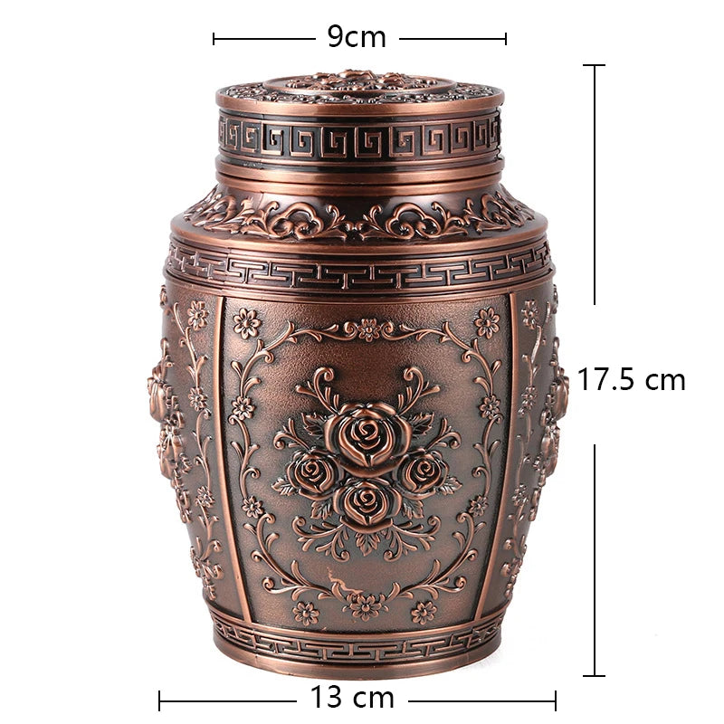 Metal Pet Memorial Urn — Keepsake Cremation Box for Small Animals