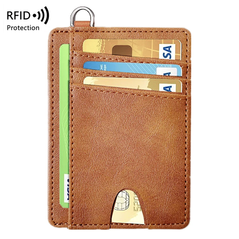 Minimalist Slim Wallet — RFID Blocking Credit Card Holder, Unisex Design