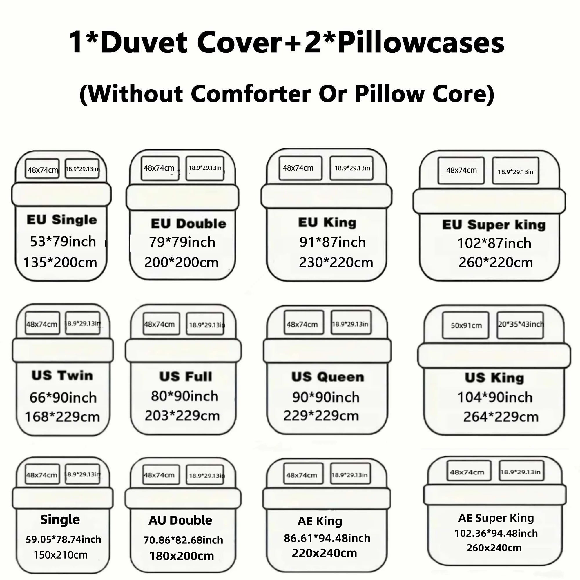 Striped Print Duvet Cover Set — Soft 3-Piece Bedding Collection
