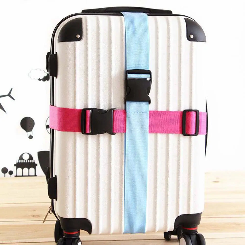 Adjustable Luggage Safety Strap — Secure Suitcase Buckle Belt