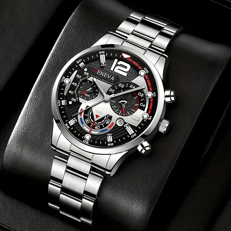 RUNERR Men's Quartz Watch — Stylish Stainless Steel Sport Wristwatch