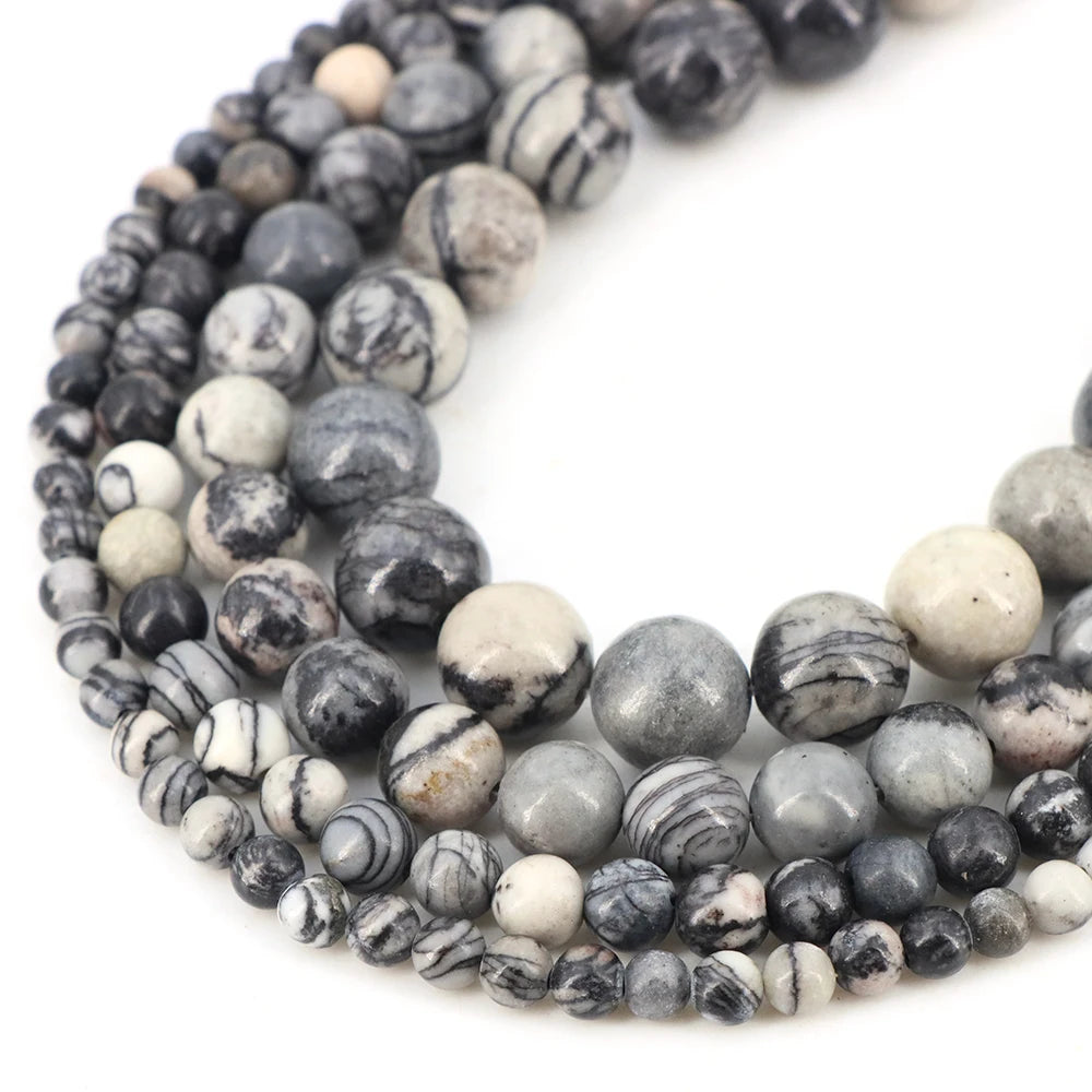 Natural Stone Gemstone Beads — Round Crystal Spacers for Jewelry Making