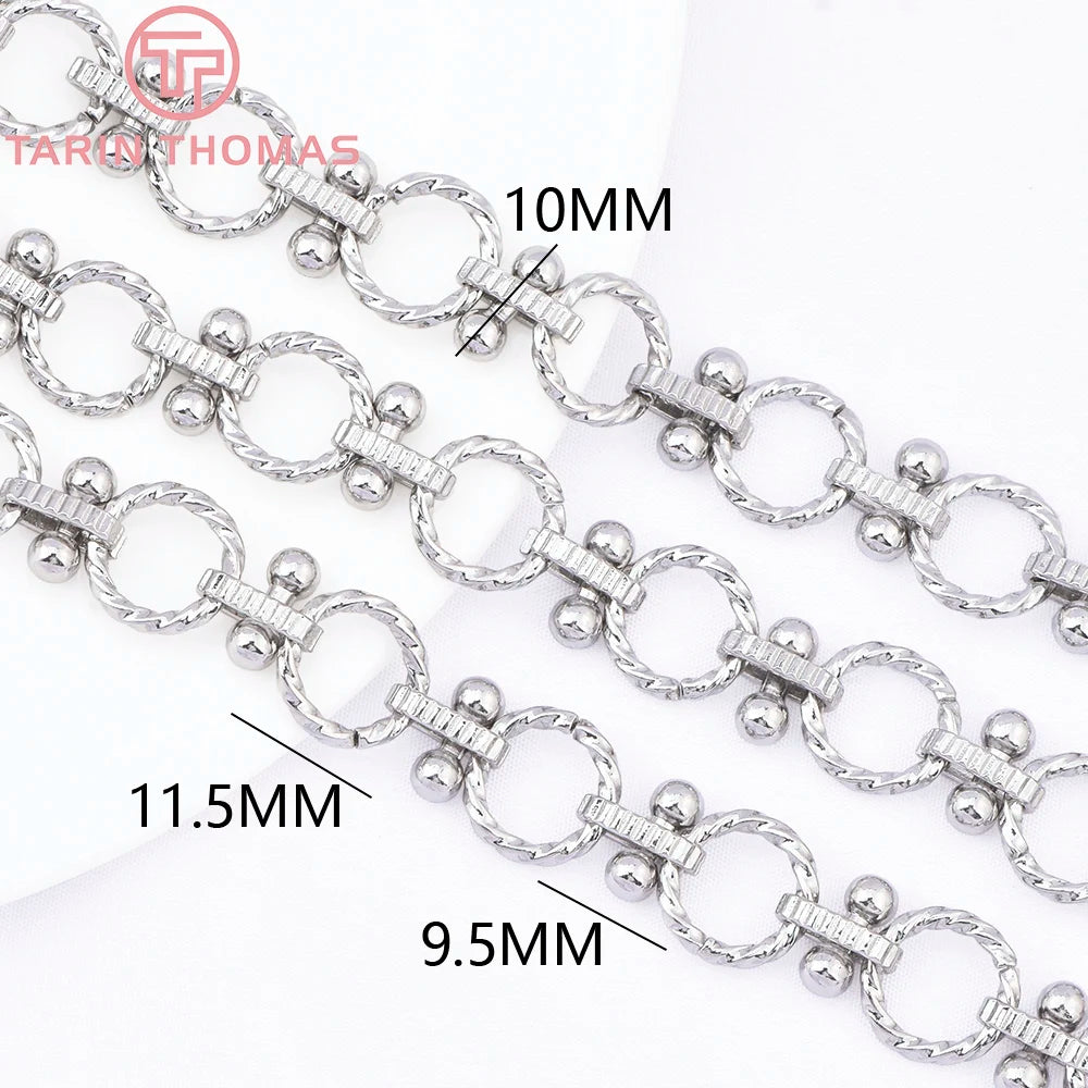 TARIN THOMAS Brass Jewelry Chain — 0.5 Meter DIY Necklace & Bracelet Link
