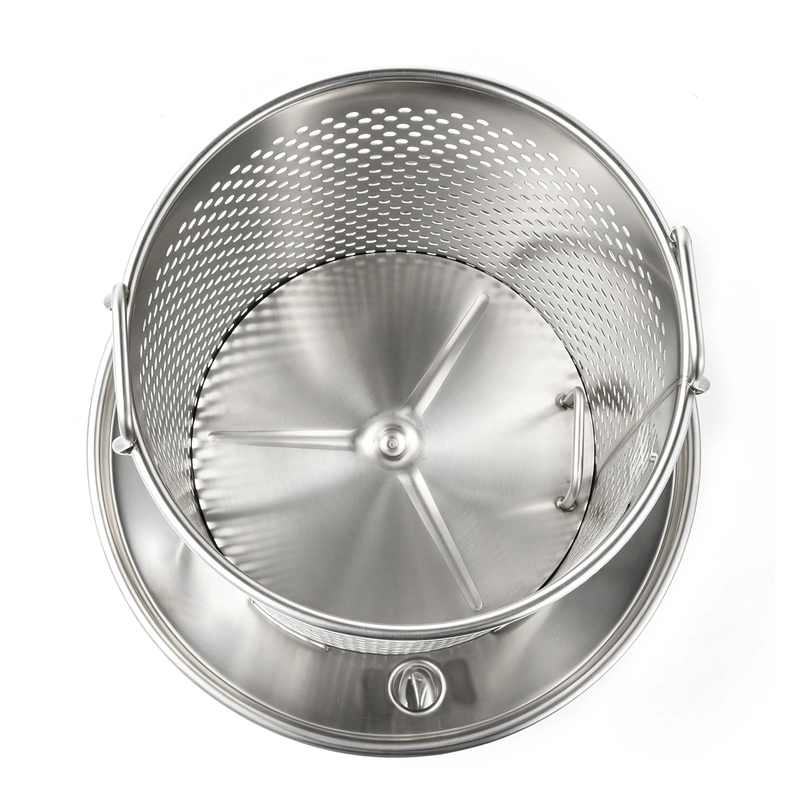 Manual Honey Extractor — Stainless Steel Beeswax Separator & Juice Press