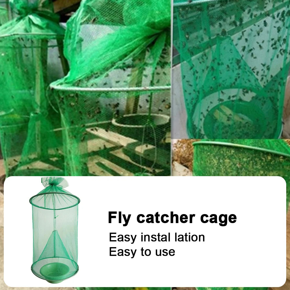 Hanging Fly Net Trap — Reusable Folding Insect Catcher for Garden