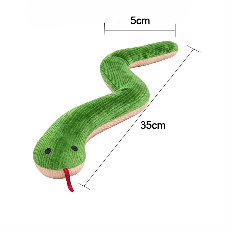 Plush Snake Pet Toy — Interactive Kick Toy for Cats and Dogs