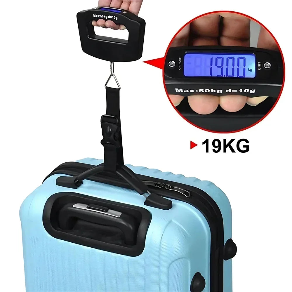Digital Luggage Scale — Portable Handheld Suitcase Weight Checker