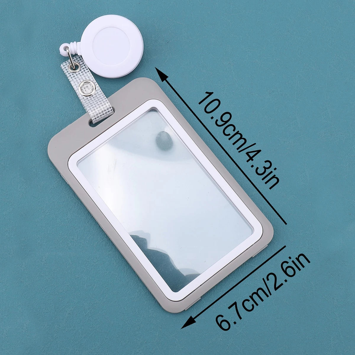 Retractable Badge Lanyard — Clear ID Card Holder for Work and School