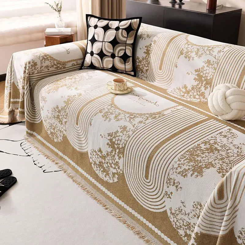 Thickened Jacquard Sofa Cover — Non-Slip Anti-Scratch Furniture Blanket
