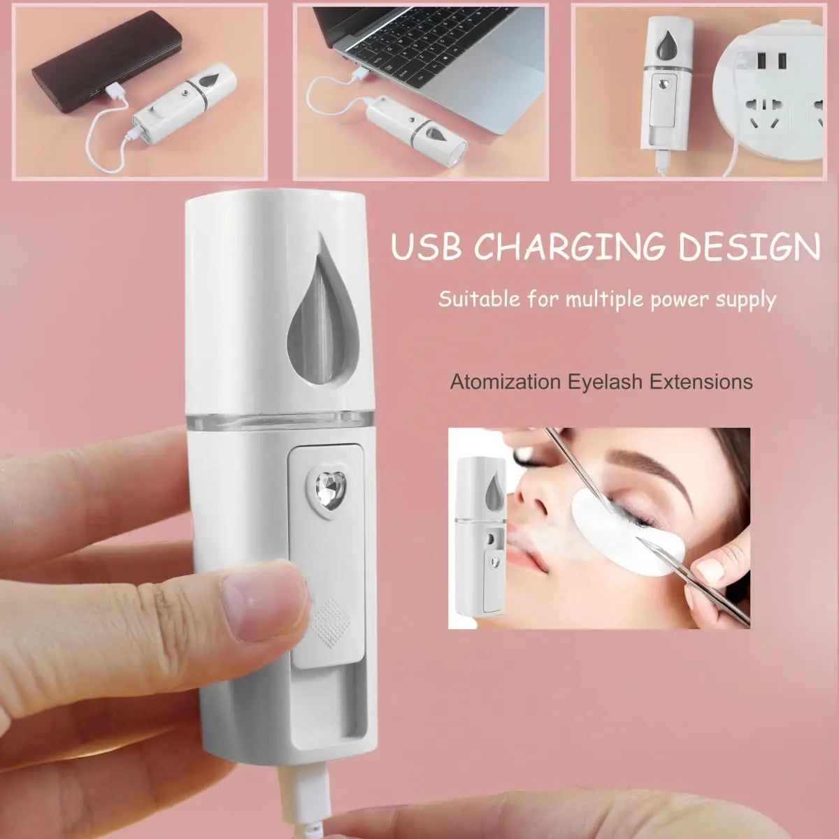 OREADEX Nano Facial Steamer — Hydrating Mist Spray for Skin & Eyelash Care