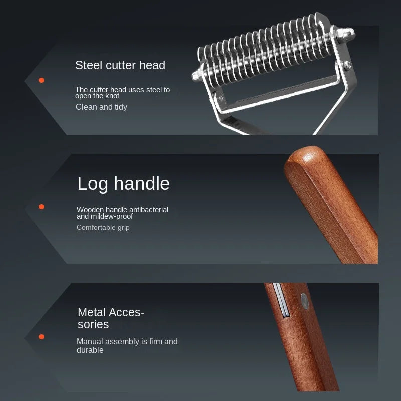Self-Cleaning Pet Grooming Brush — Stainless Steel Hair Remover for Dogs & Cats