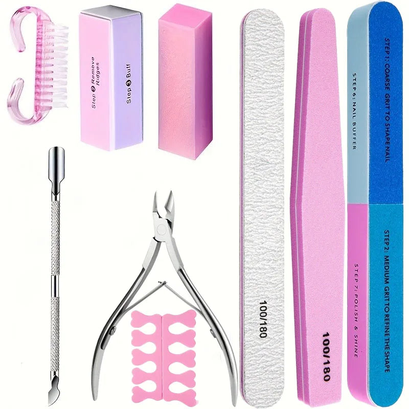Professional Nail Art Kit — Complete Manicure Set with Files and Tools