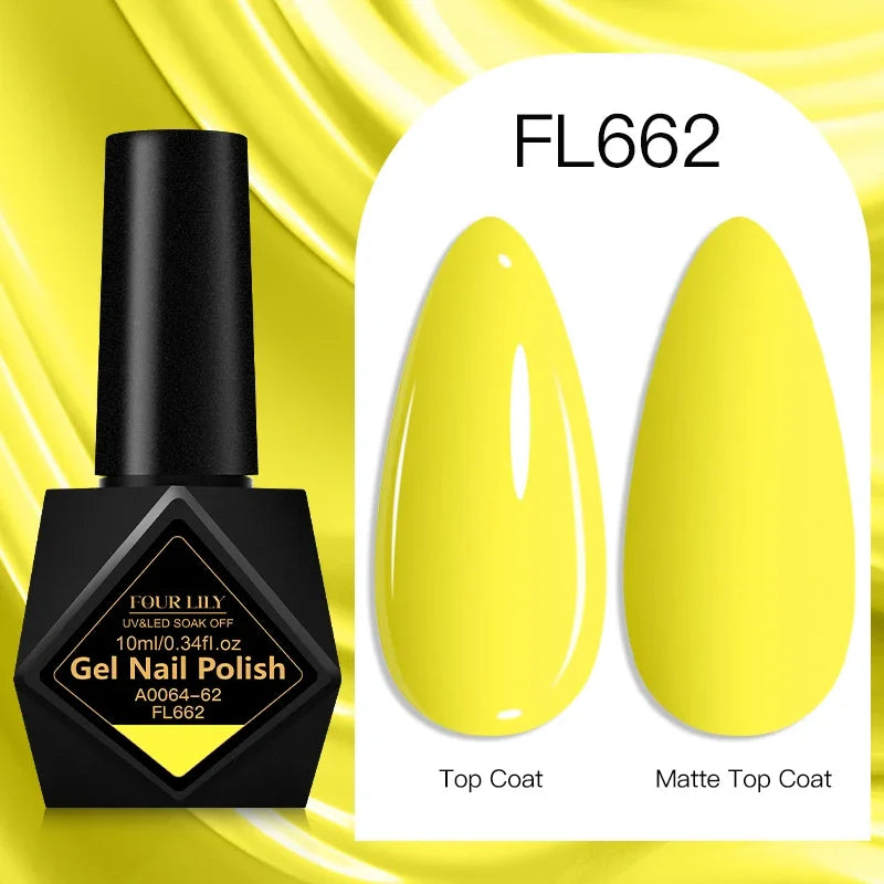 Four Lily Gel Nail Polish — Long Lasting Semi-Permanent Manicure Set
