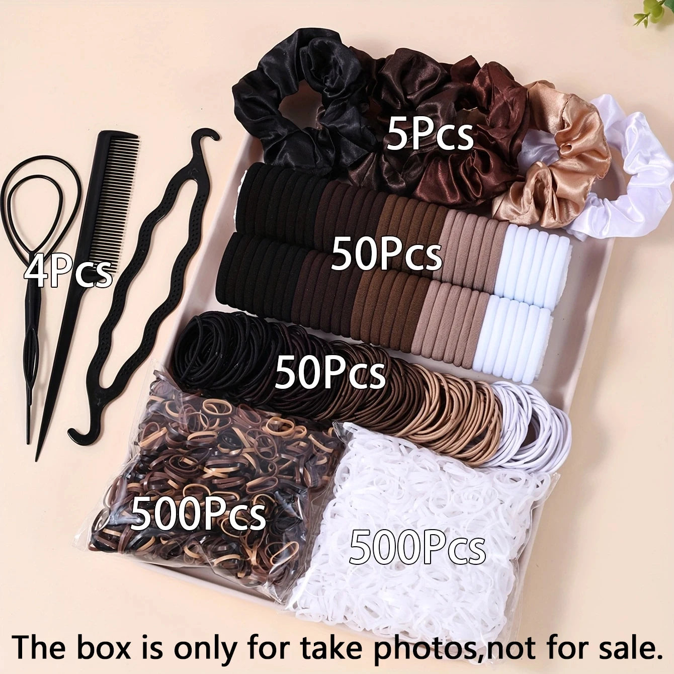 Xihui Women's Hair Accessory Set — 1109pc Elastic Scrunchies and Ties