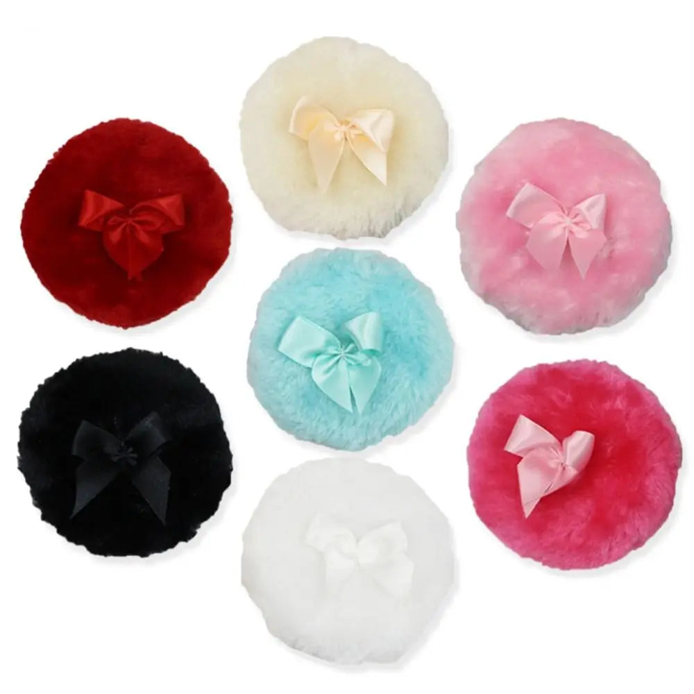 Large Fluffy Velour Powder Puff — Soft Face and Body Makeup Applicator